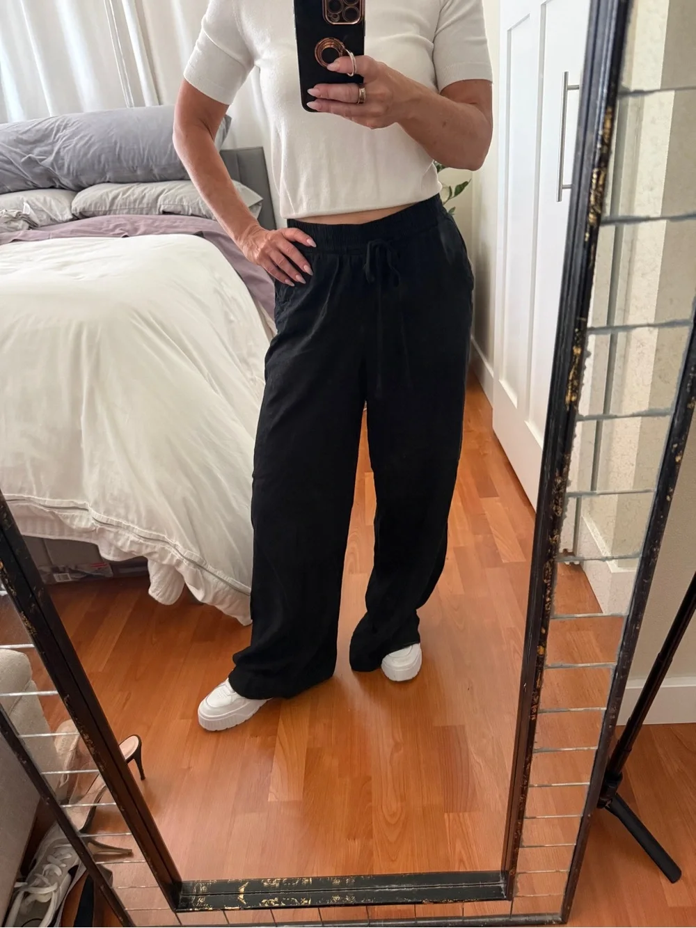 Zara Black Wide Leg Pants